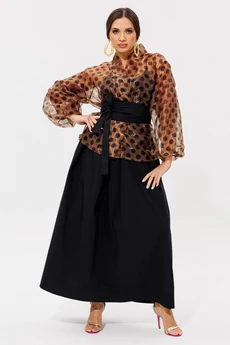 Костюм с юбкой 1162-1 кофе Anastasia