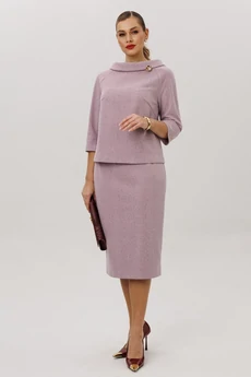 Костюм с юбкой 1163 лаванда Anastasia