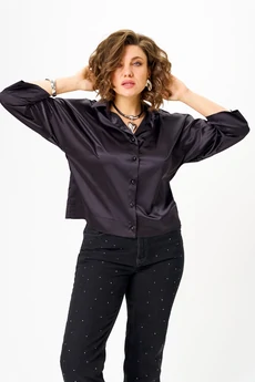 Блузка 1201 черно-синий Anastasia