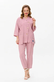 Костюм брючный 1202 пыльная роза Anastasia