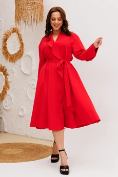 Платье 1208-4 красный Anastasia