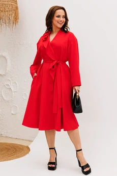 Платье 1208-4 красный Anastasia