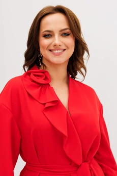 Платье 1208-4 красный Anastasia