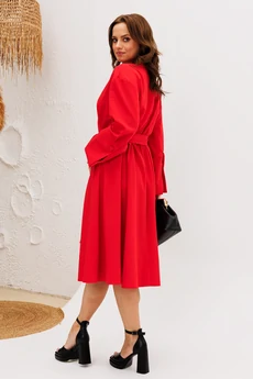 Платье 1208-4 красный Anastasia