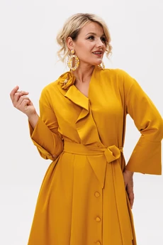 Платье 1208-4 горчица Anastasia