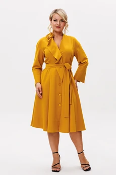 Платье 1208-4 горчица Anastasia