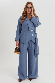 Костюм брючный 1211 деним Anastasia