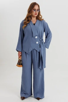 Костюм брючный 1211 деним Anastasia