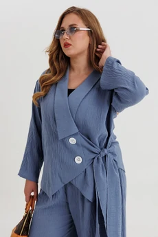 Костюм брючный 1211 деним Anastasia