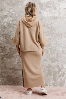 Костюм с юбкой 1224-1 бежевый Anastasia
