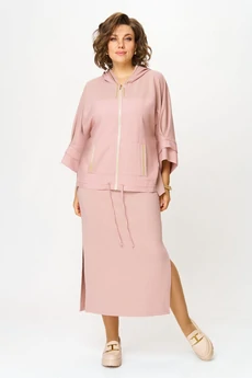 Костюм с юбкой 1224-1 пудровый Anastasia