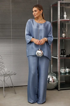 Костюм брючный 1228-1 голубой  Anastasia