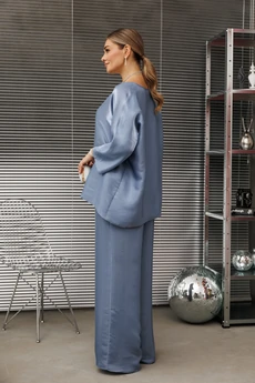 Костюм брючный 1228-1 голубой  Anastasia