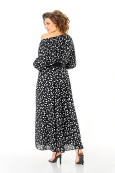 Платье 1237-2 черный Anastasia
