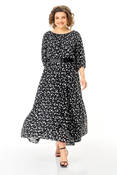 Платье 1237-2 черный Anastasia