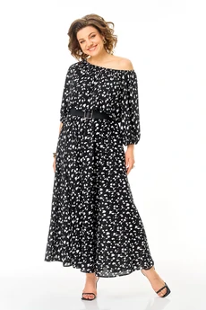 Платье 1237-2 черный Anastasia