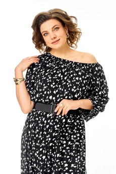 Платье 1237-2 черный Anastasia