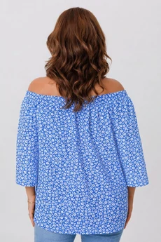 Блузка 1251-1 голубой Anastasia