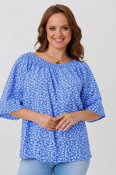 Блузка 1251-1 голубой Anastasia