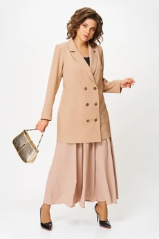 Костюм с юбкой 1262 бежевый Anastasia