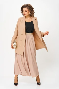 Костюм с юбкой 1262 бежевый Anastasia