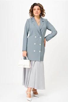 Костюм с юбкой 1262-3 французский серый Anastasia