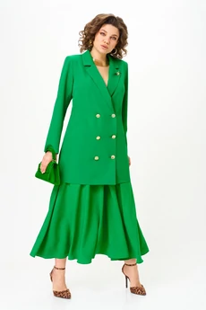 Костюм с юбкой 1262-3 весенний зеленый Anastasia