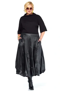 Костюм с юбкой 1280 черный Anastasia