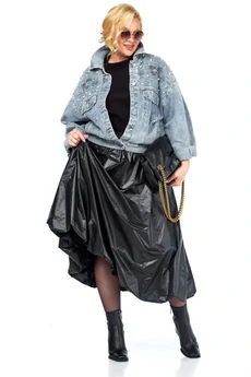 Костюм с юбкой 1280 черный Anastasia