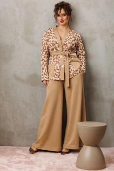 Костюм брючный 1292-1 бежевый Anastasia
