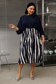 Платье 1302 темно-синий Anastasia