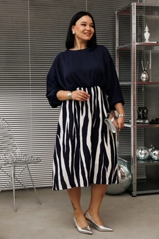 Платье 1302 темно-синий Anastasia