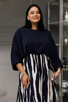 Платье 1302 темно-синий Anastasia