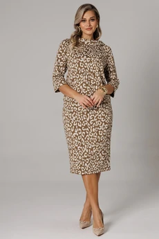 Костюм с юбкой 1303 кофе Anastasia