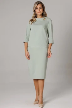 Костюм с юбкой 1303-1 мята Anastasia