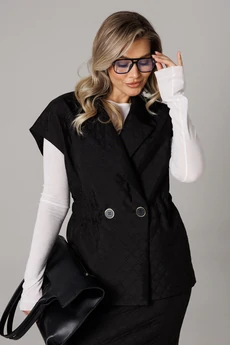 Костюм с юбкой 1305 черный Anastasia