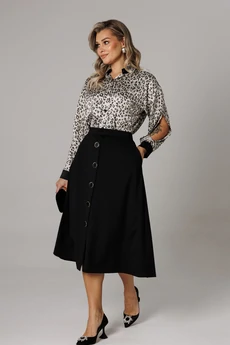 Костюм с юбкой 1306 платина Anastasia