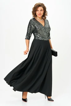 Платье 1307 черный Anastasia