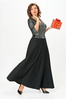Платье 1307 черный Anastasia