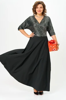 Платье 1307 черный Anastasia