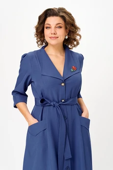 Платье 1318-1 синий Anastasia