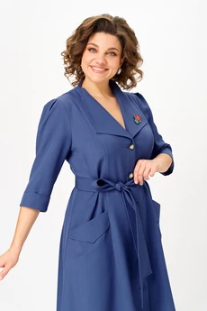 Платье 1318-1 синий Anastasia