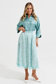 Костюм с юбкой 1322 бирюза Anastasia