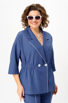 Костюм брючный 1324 голубой Anastasia