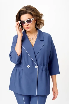 Костюм брючный 1324 голубой Anastasia