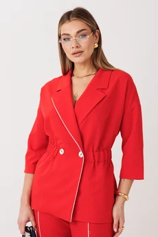 Костюм брючный 1324 красный Anastasia