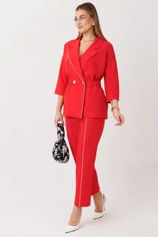 Костюм брючный 1324 красный Anastasia