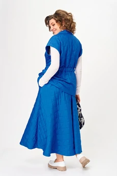 Костюм с юбкой 1325 индиго Anastasia