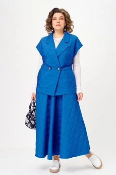 Костюм с юбкой 1325 индиго Anastasia