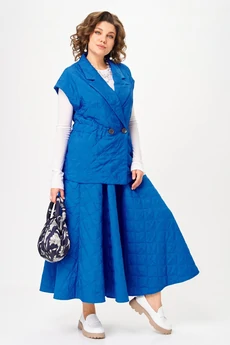 Костюм с юбкой 1325 индиго Anastasia